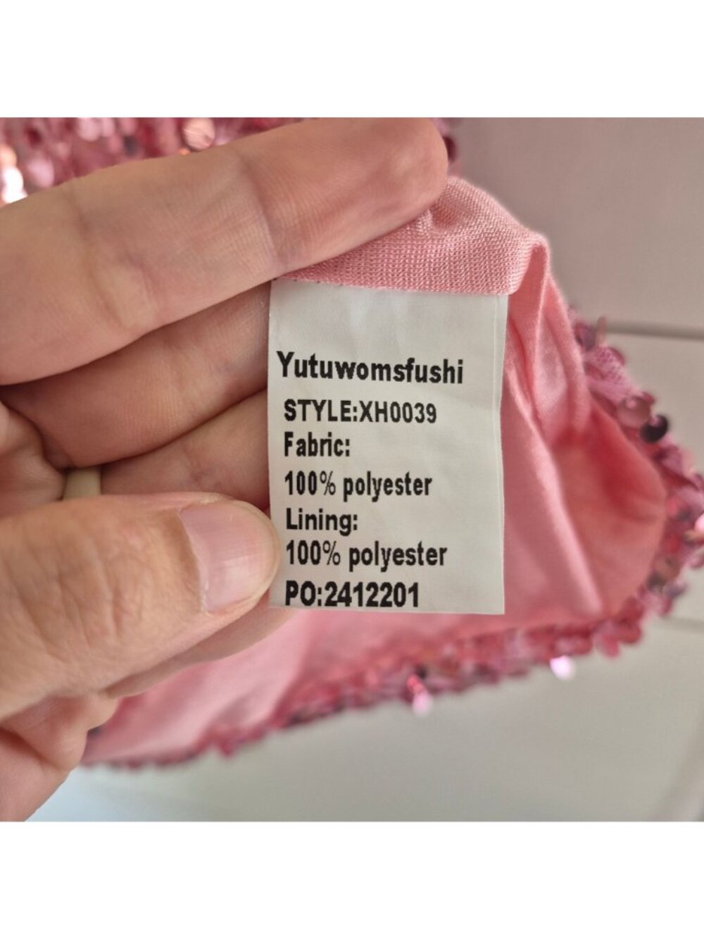 Party Pink Sequin Short Sleeve Top Size M - Picture 4 of 5